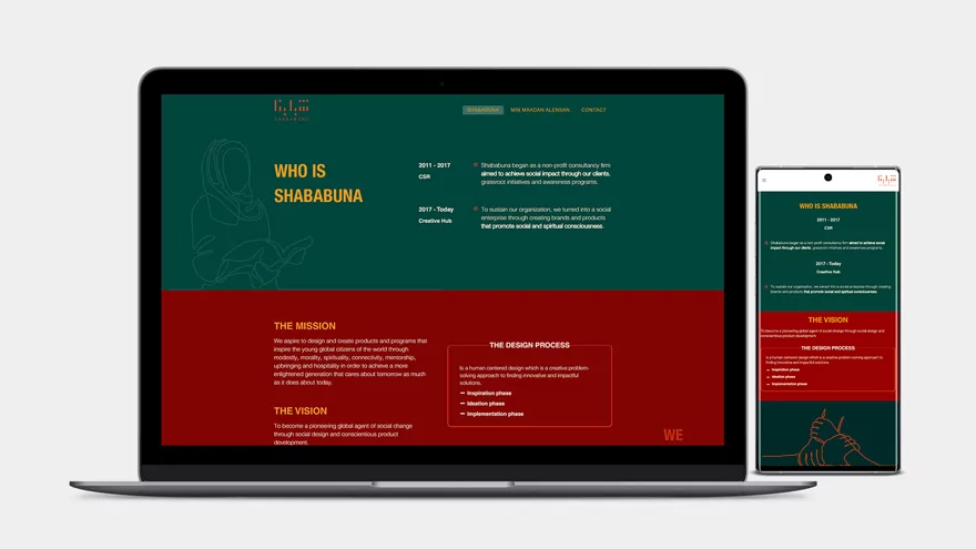 SHABABUNA creative hub website design and development
