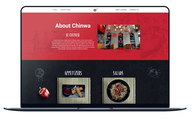 CHINWA Chinese restaurant website design and development