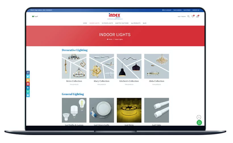 INDEXLIGHTS eCommerce website design and development