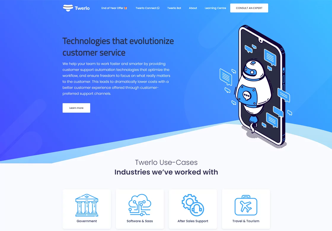 TWERLO technology website design and development